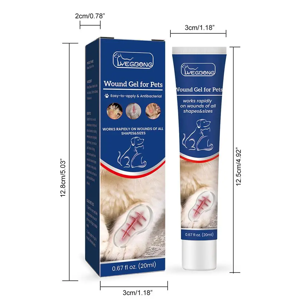 Gel de plaie pour animaux de compagnie, coupe de tous les animaux, soins de la peau pour chats et chiens