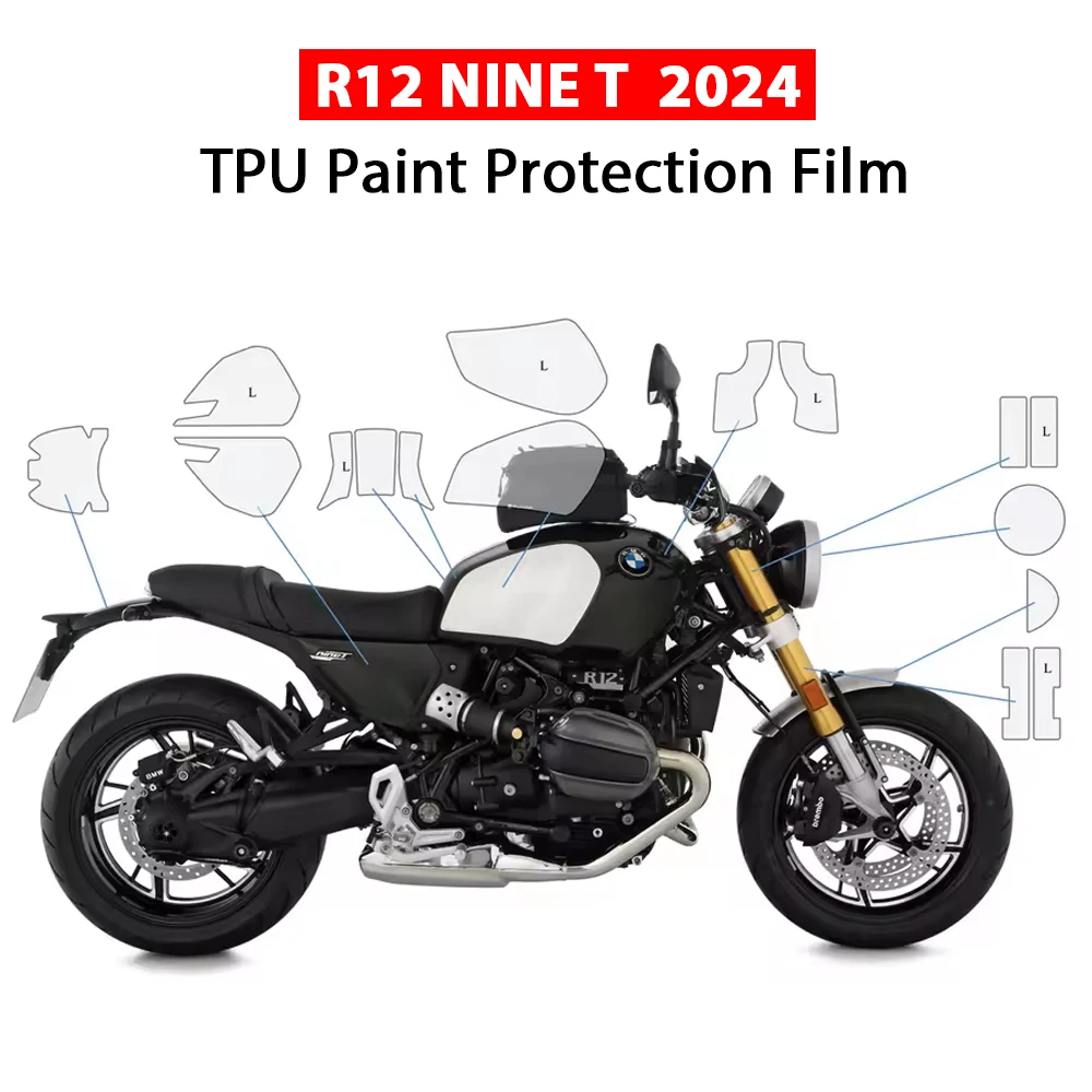 Fits R12NineT TPU Tank Paint Protection Film Motorcycle Accessories Transparent Protective Sticker Film For BMW R 12 Nine T 2024