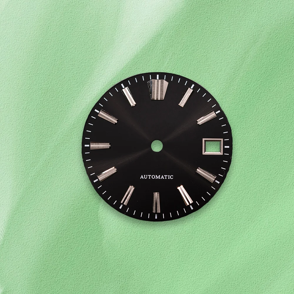 المبيعات الساخنة 28.5 مللي متر S شعار NH35 الأسود التلقائي الهاتفي لا Noctilucent صالح NH35 NH36 4R 7S ساعة يد تعمل بالحركة تعديل الملحقات