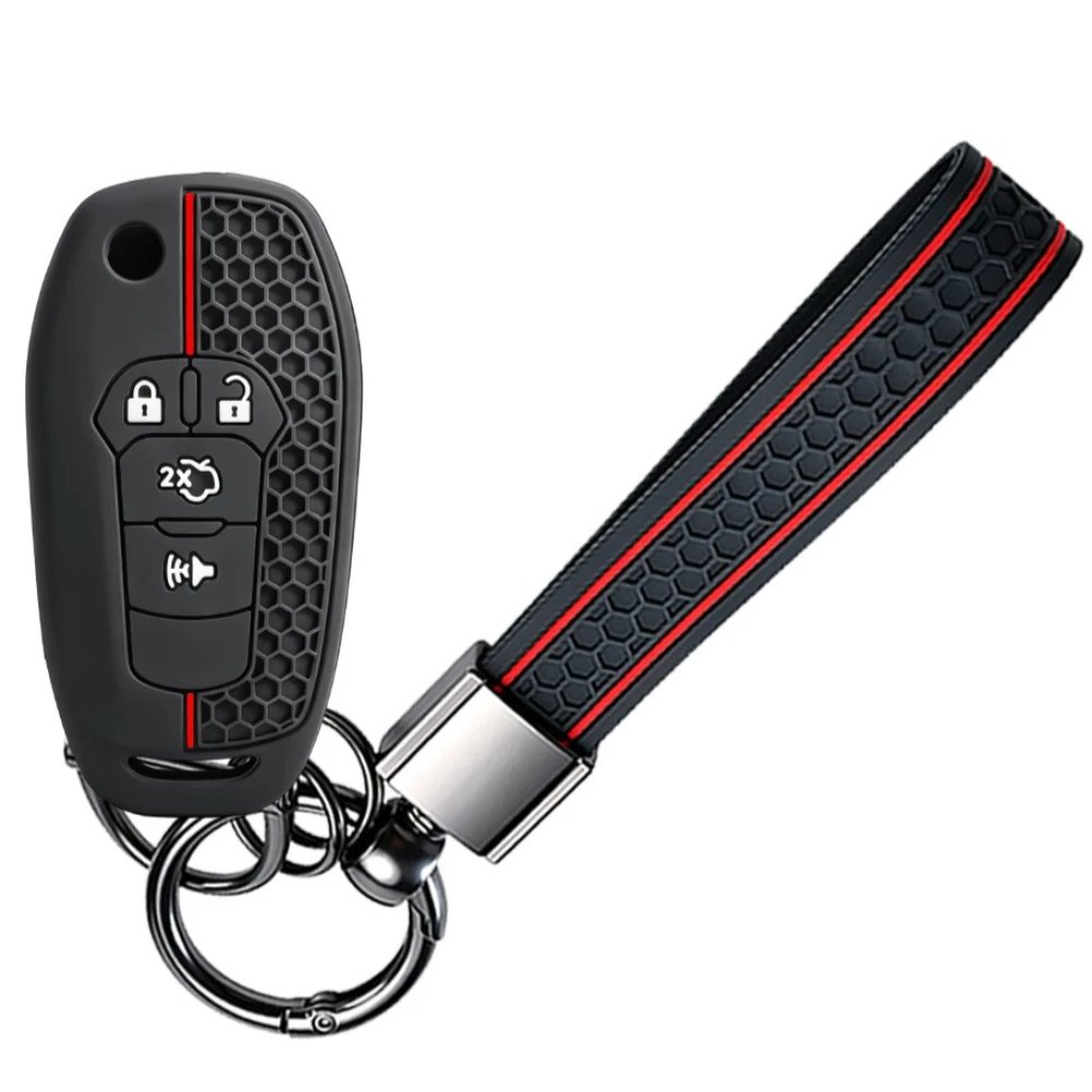 Silicone Car Remote Control Keyless Entry Fob Case Cover Key Holder For Ford Fusion Ka GM 2020 2014 2015 2016 2018