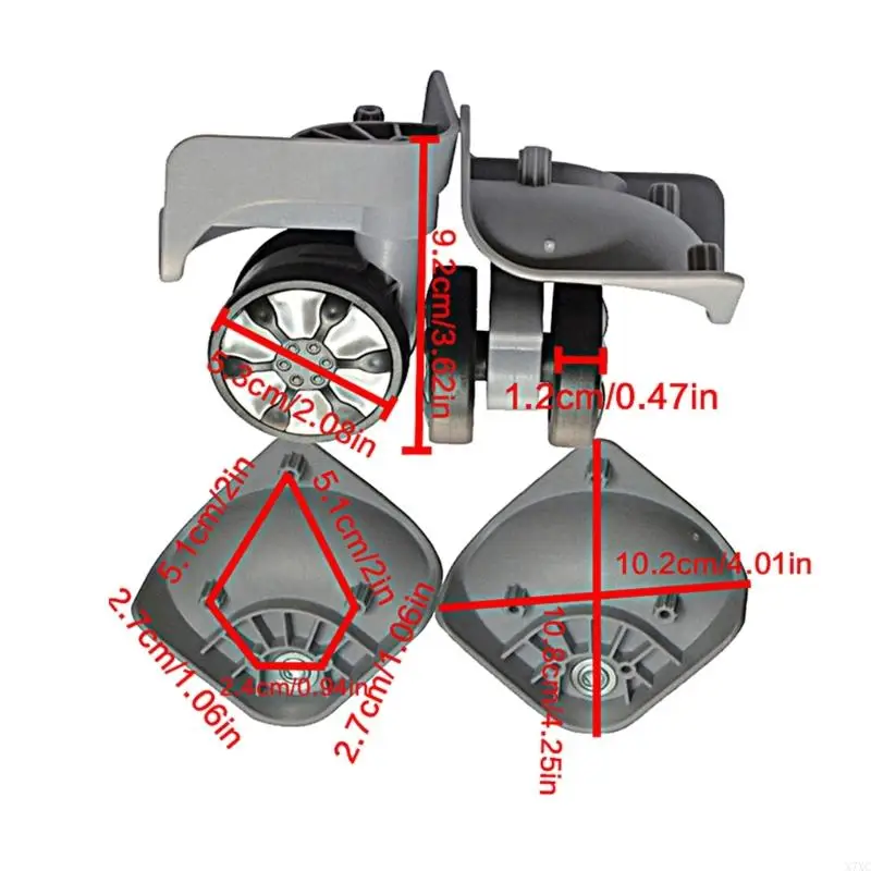 X7XC 1 coppia A78 Accessori per bagagli ricambio Accessori riparazioni ruota del bagaglio universale per valigia da