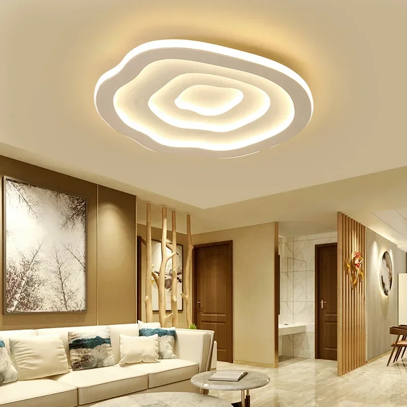 

Acrylic Modern Pendant Lights For Living Room Dining Room 4/3/2/1 Circle Rings LED Lighting Ceiling Lamp Fixtures