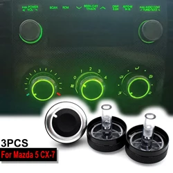 3pcs Heat AC Air Conditioning Switch Knob Conditioner Turning Control Knobs For Mazda 5 CX-7 2006 – 2009 Car Accessories