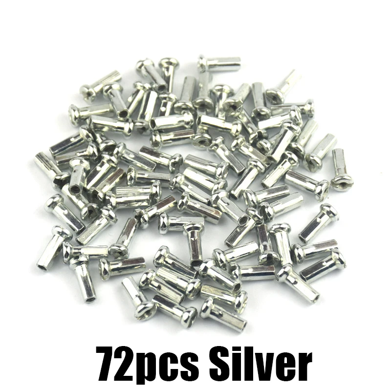 72pcs/lot Aluminium Alloy Mountain Road Bike Bicycle 14G Spoke Nipple End Tip Cap 2.0 x 14mm