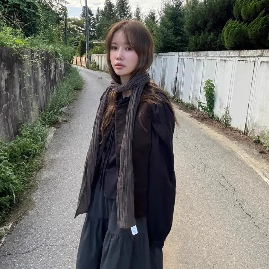 Retro Briti Sle Corduroy Layering Vest Casual Tank Top Women's Faion Commute Single Button round Ne Pure Color 2025 W...