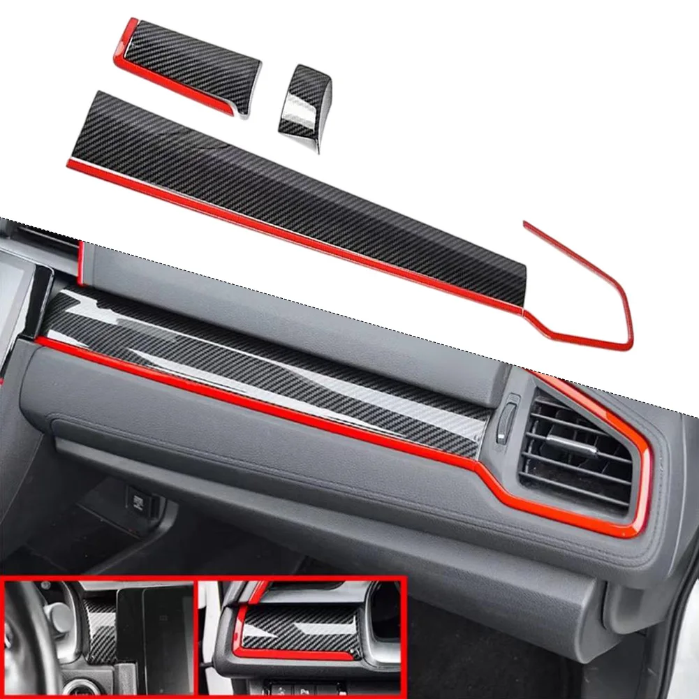 

For Civic Dashboard Instrument Trim Easy Install Car Stickers Automotive Interior Sticker Precision Fit Easy Installation
