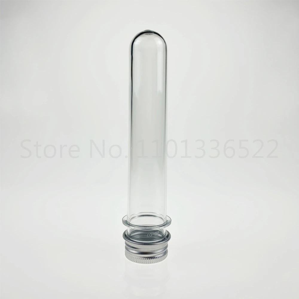 Imagem -02 - Pet Test Tube Garrafa Transparente Cilíndrico Plástico Garrafa Recarregável para Máscara Doces Linha de Dados 30 ml 40 ml 70 ml 100ml 10 Pcs