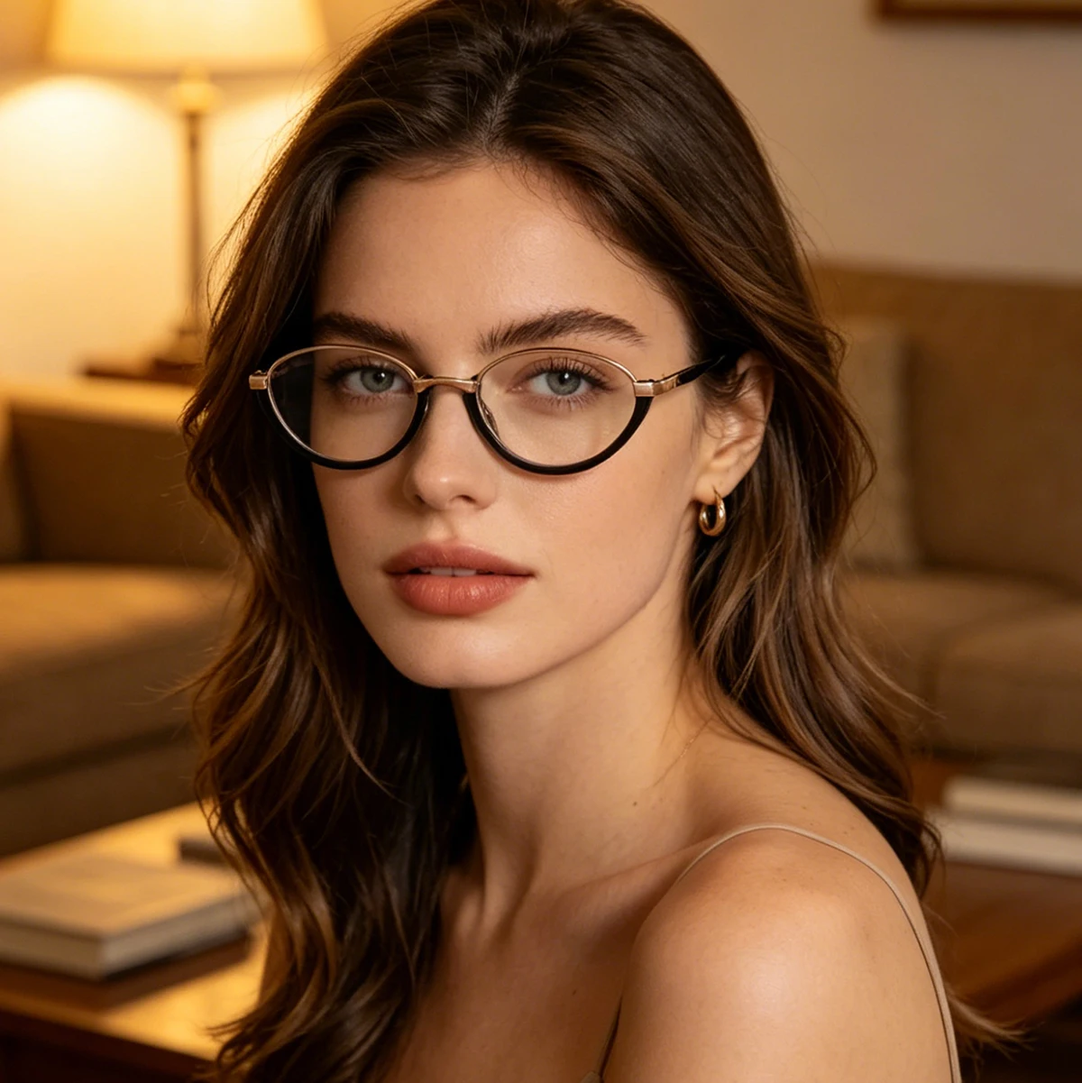 147mm Wide Half Rim Anti Blue Light Reading Glasses for Women, Retro Oval Frame Presbyopic Eyewear +1.0~+3.5