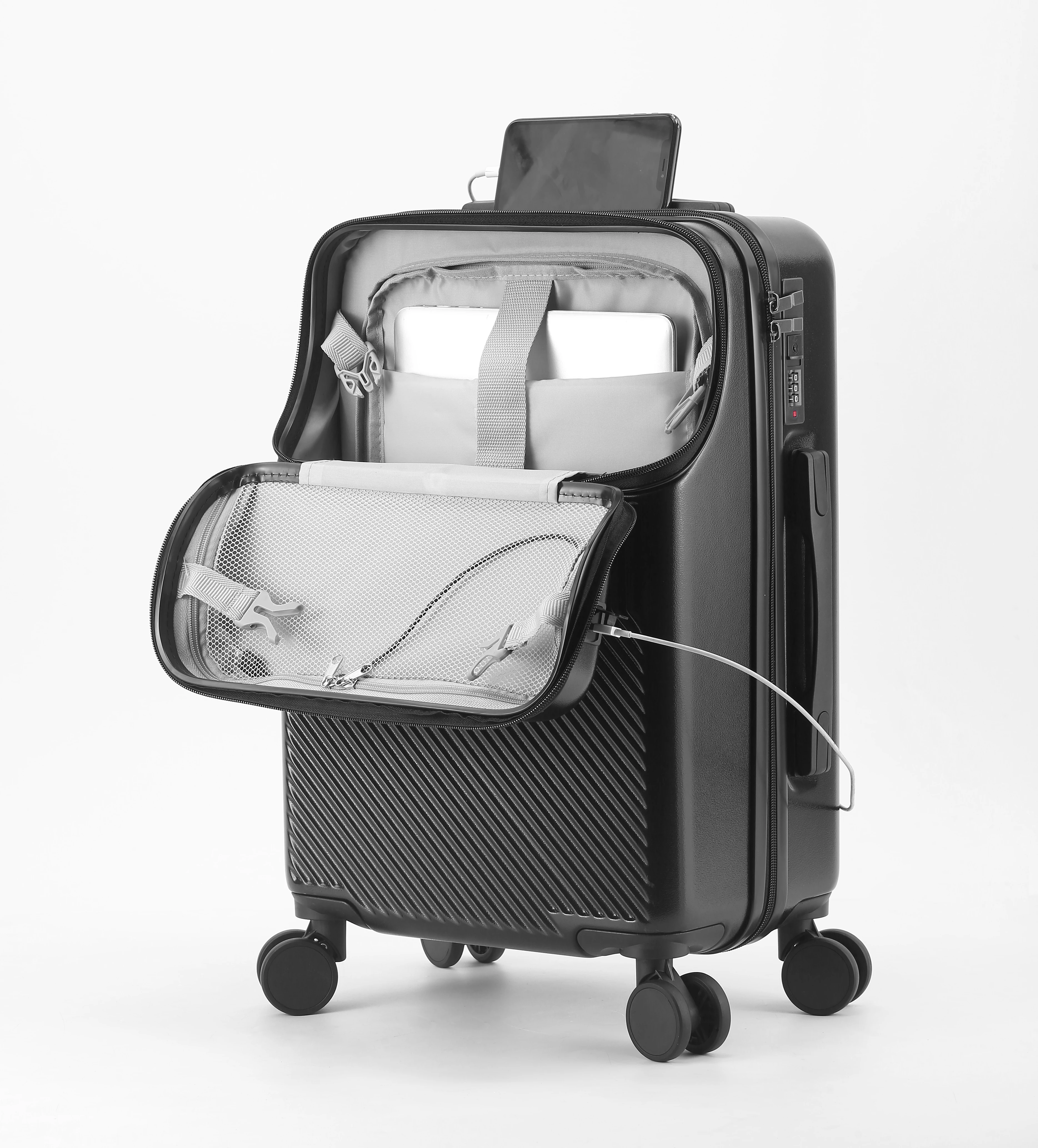 

New top quality aluminum travel luggage business trolley suitcase bag spinner boarding carry on rolling luggage 20/24/26/29 inch