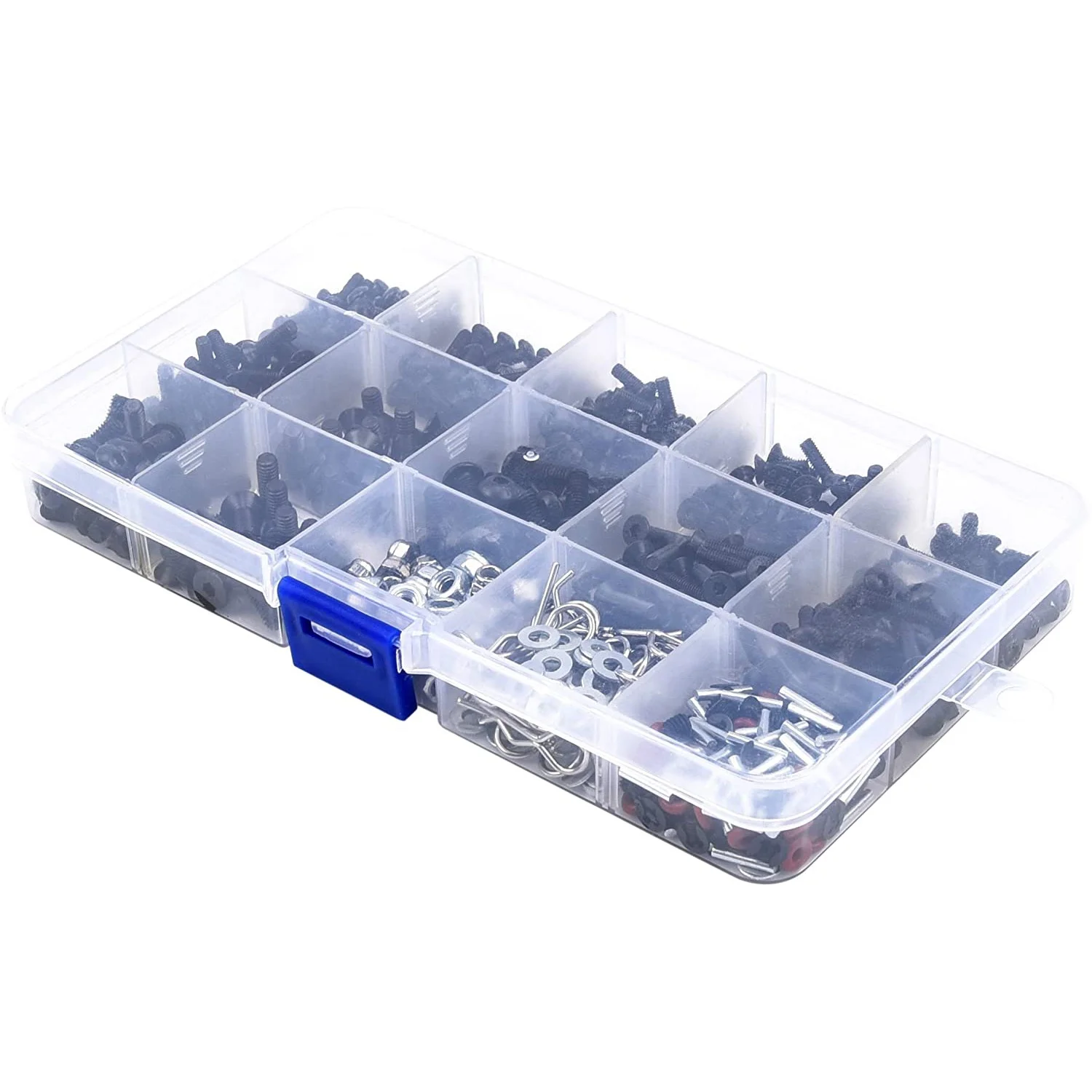 Excellent-500PCS RC รถชุดสกรู M3 M4 Hex สกรู Nut Shell Buckle RC ซ่อมชุดเครื่องมือสําหรับ Traxxas Arrma 1/8 -1/16 Scale RC รถ