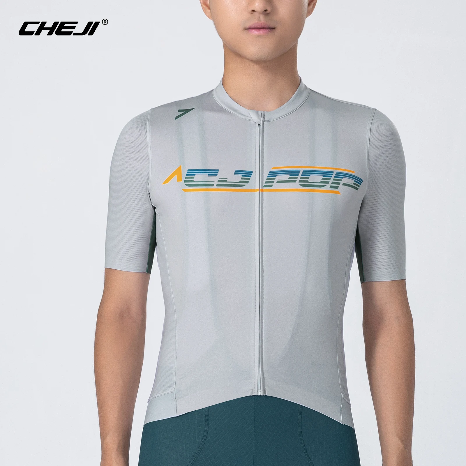 CHEJI-Cycling Jerseys for Men,Short Sleeved Tops,Quick Dry,Yyk Zipper,High Quality Fabric,Ciclismo,Anti-Sweat Breathable,Summer