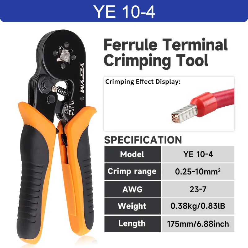 Beentje Krimptang HSC8 6-4/6-6 Elektrische Crimper Tang Voor Draad End Crimp Buis Terminals elektrische Circuit Reparatie - afbeelding 1