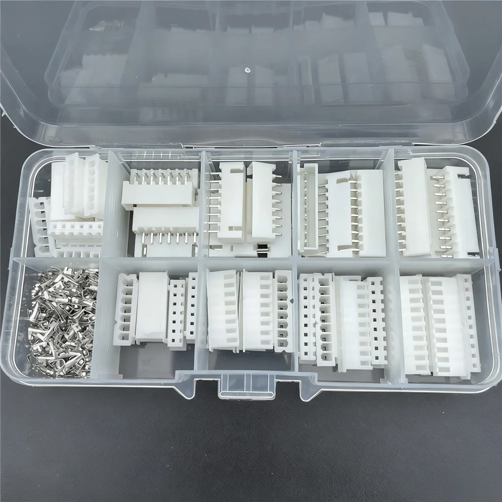 235PCS For JST XH254mm Terminal Connector Kit with 6 7 8 9 10 Pin Board Connectors for Mini Male Female Electronics