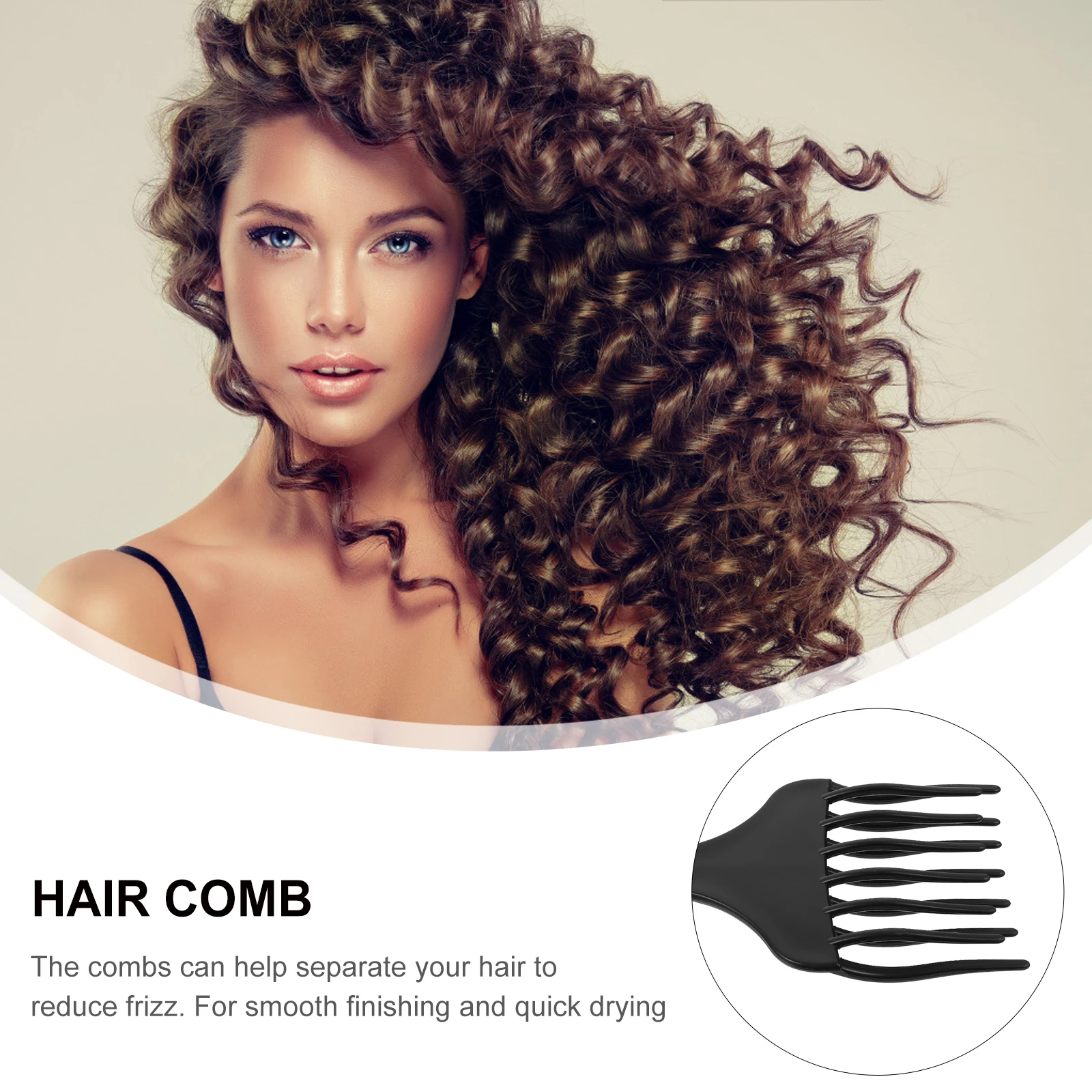 

4 Pcs Hair Comb Durable Plastic Wide Tooth Detangling Long term Quality Comfortable Scalp Massage Portable Storage Bags Drawer