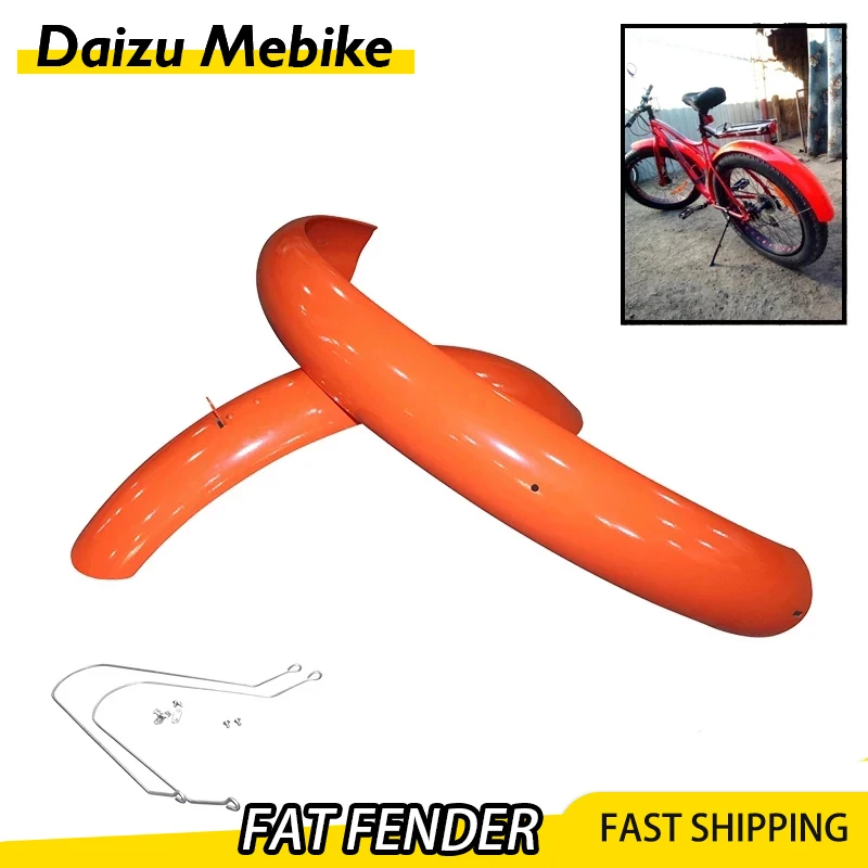 Snow Bicycle Fenders 20/26 inch Fat Bike Accessories Wings for Bicycle Electric Bike Fenders Mud Guards for Snow Beach Cycling