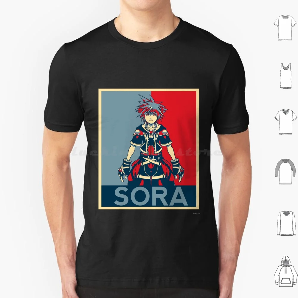 Sora'S Hope T Shirt Big Size 100% Cotton Sora Riku Kairi Aqua Ventus Final Fantasy Fantasy Heart Heartless Nessuno Nobody Hope