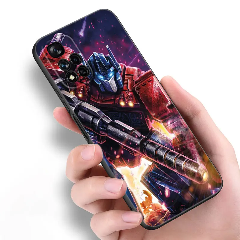 T-Transformerss Optimus Prime Black Phone Case For Xiaomi POCO X3 X4 NFC F2 F5 M3 M4 M6 X3 X4 X5 Pro 5G F3 GT C65 F4 M5 X2