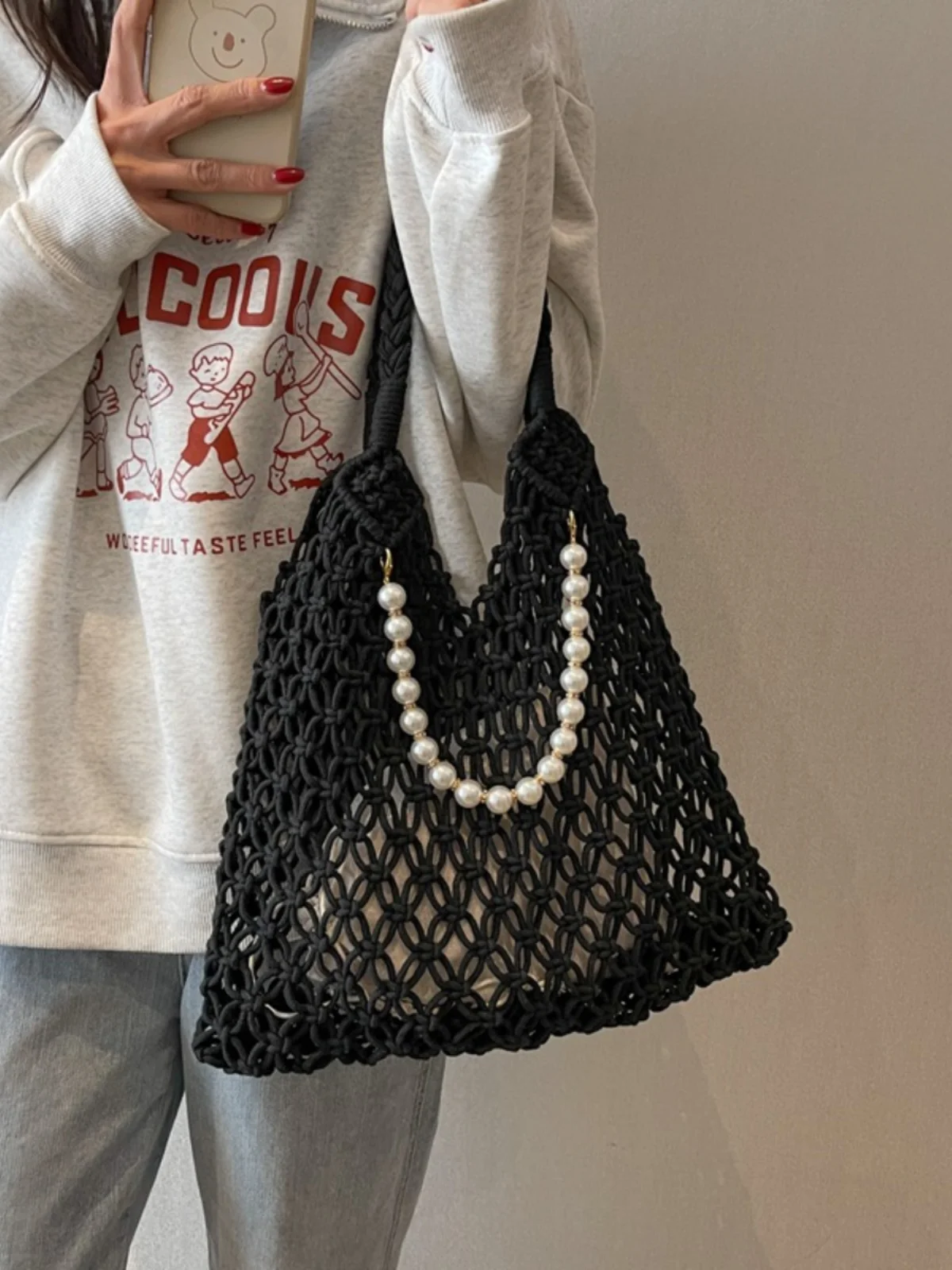 Bolso tejido a mano para mujer de alta gama [20 piezas A561】