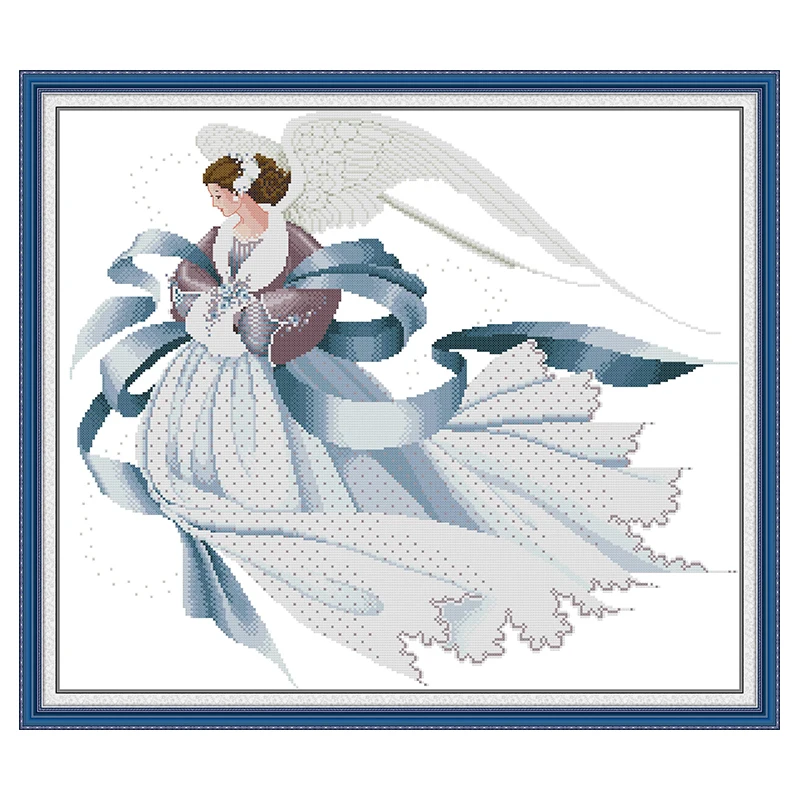 Angel Series Patterns Counted Cross Stitch Set DIY Wholesale 11CT 14CT Stamped DMC Cross-stitch Kit Embroidery Needlework