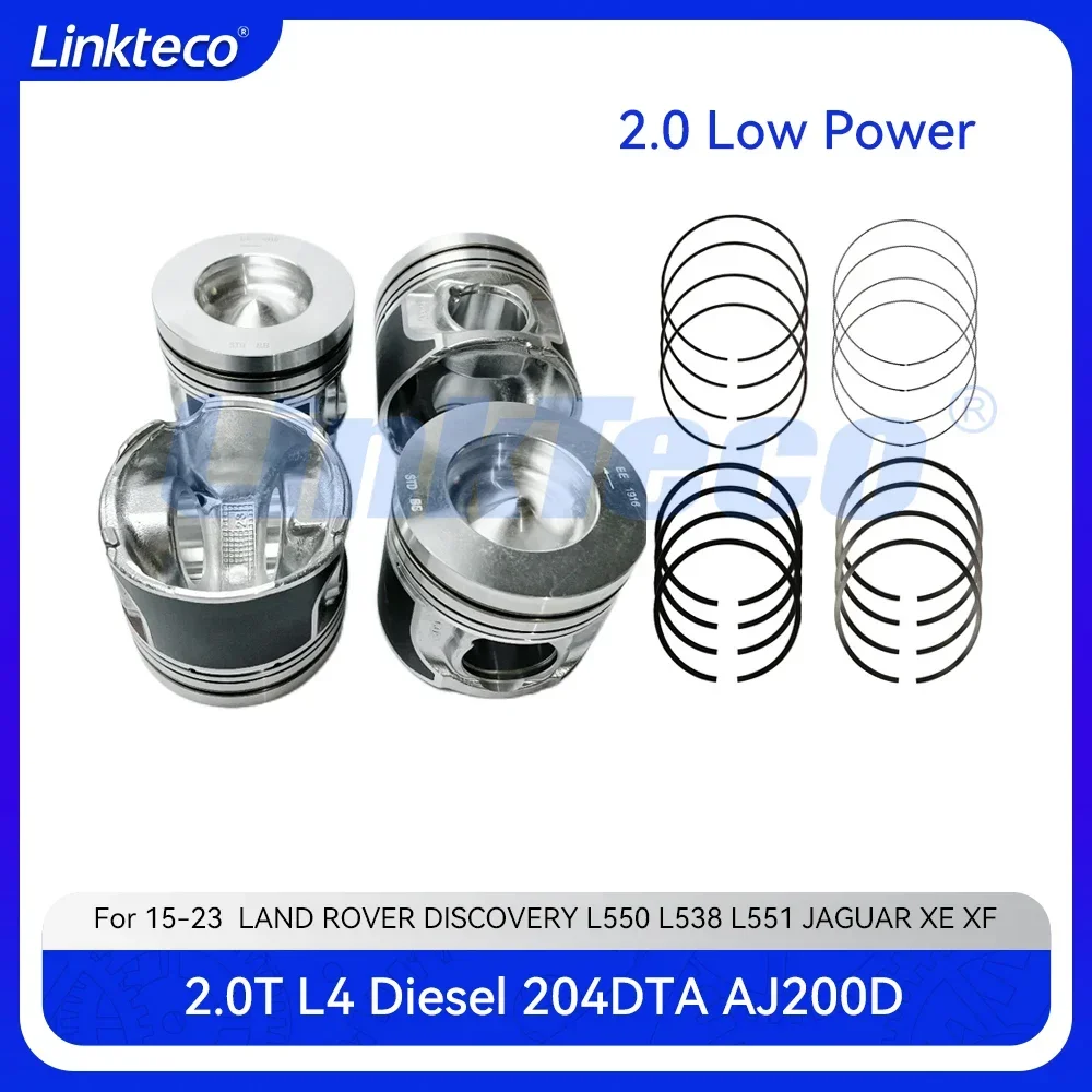 

Engine Piston & Piston Rings Set Fit 2.0 L T 204DTD AJ200 Diesel For Land Rover Discovery Range Evoque Jaguar E-PACE 2.0T Diesel