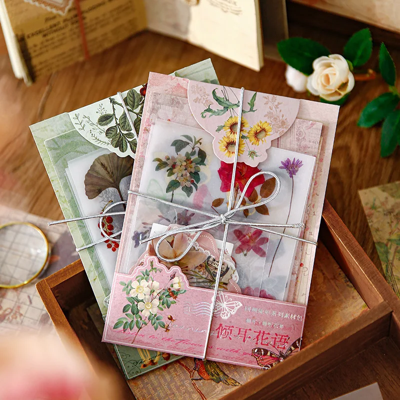 30pcs/lot Memo Pads Material Paper  look back over the years Junk Journal Scrapbooking Cards Retro Background Decoration Paper