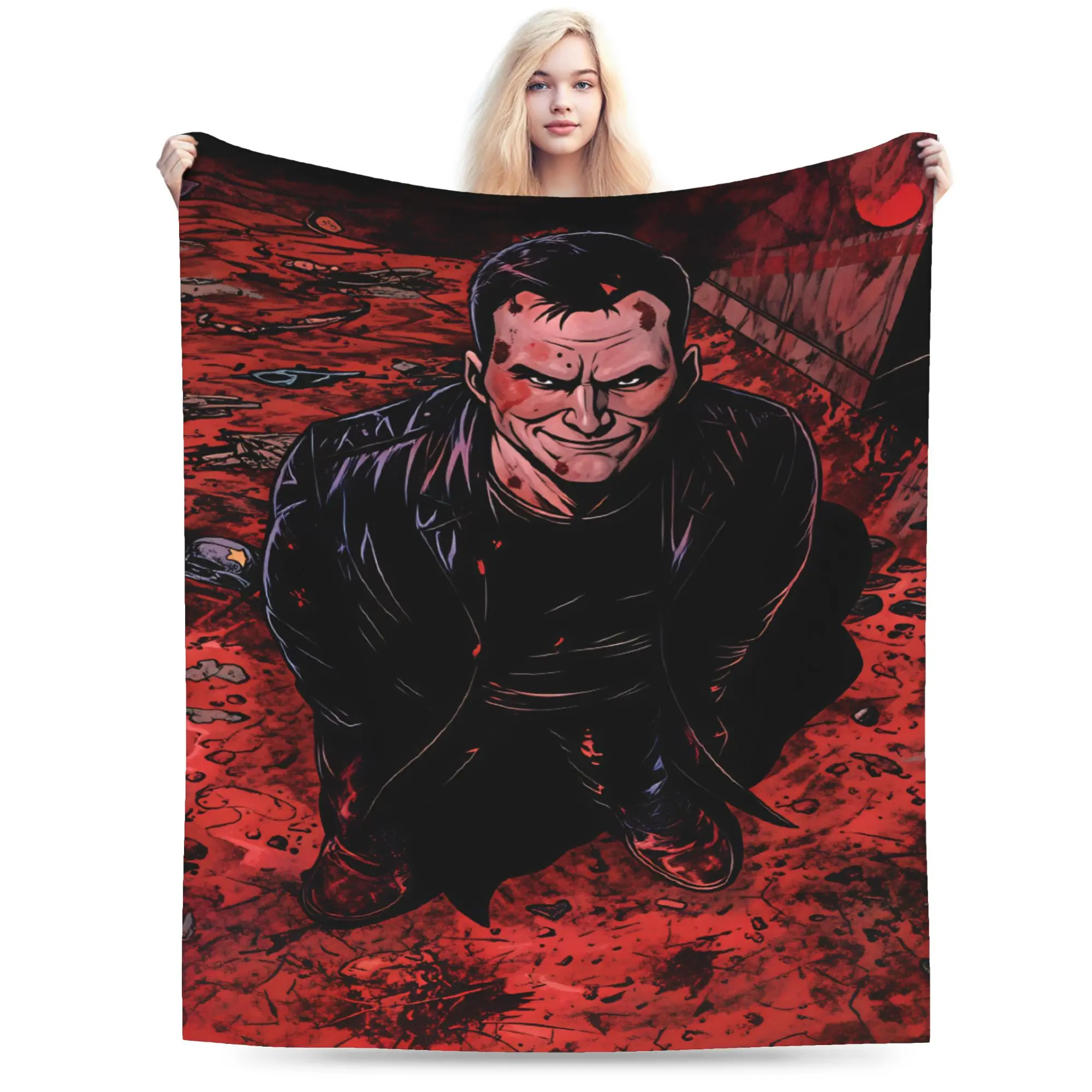 Billy Butcher Soft Cozy Blanket  Graphic Picnic Throw Blanket Couch Chair Flannel Bedspread Sofa Bed Cover