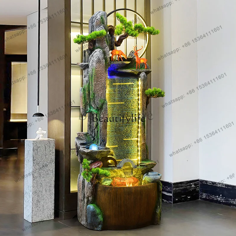 Factory Direct running Water Fountain Ornament New Chinese-style Water Landscape Circulation Landing Rockery Indoor And Outdoor