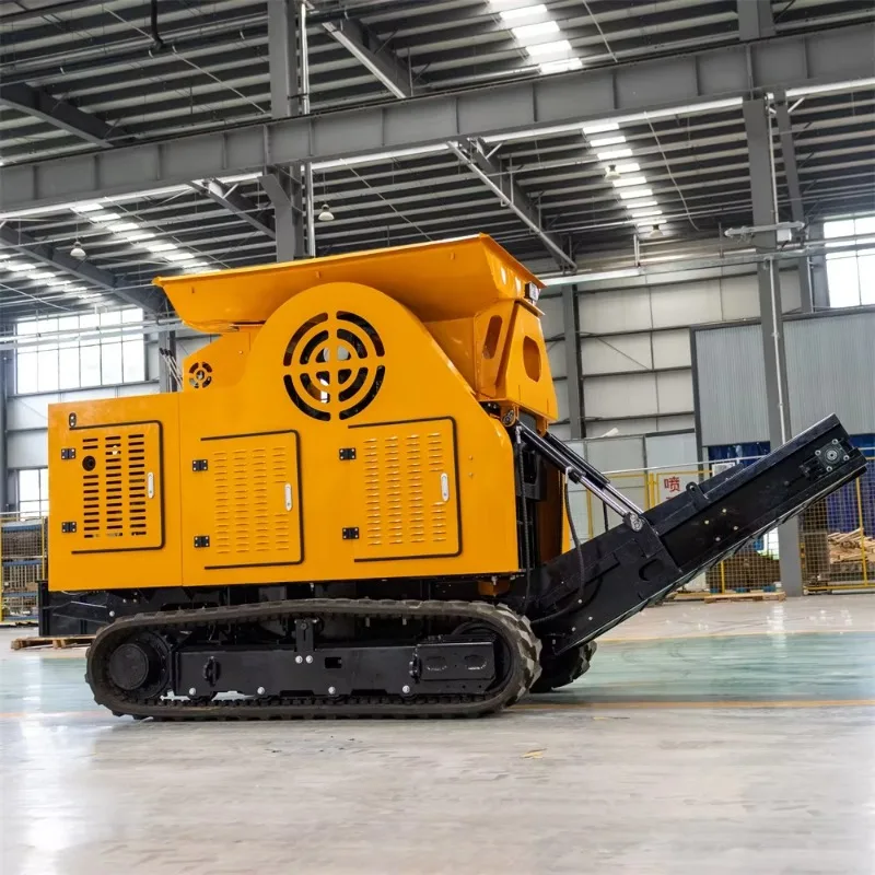 Customized Hot Sale Power Htjc525 Mobile Crawler Jaw Crusher Rock Crushing Concrete Powder Mini Stone Machine