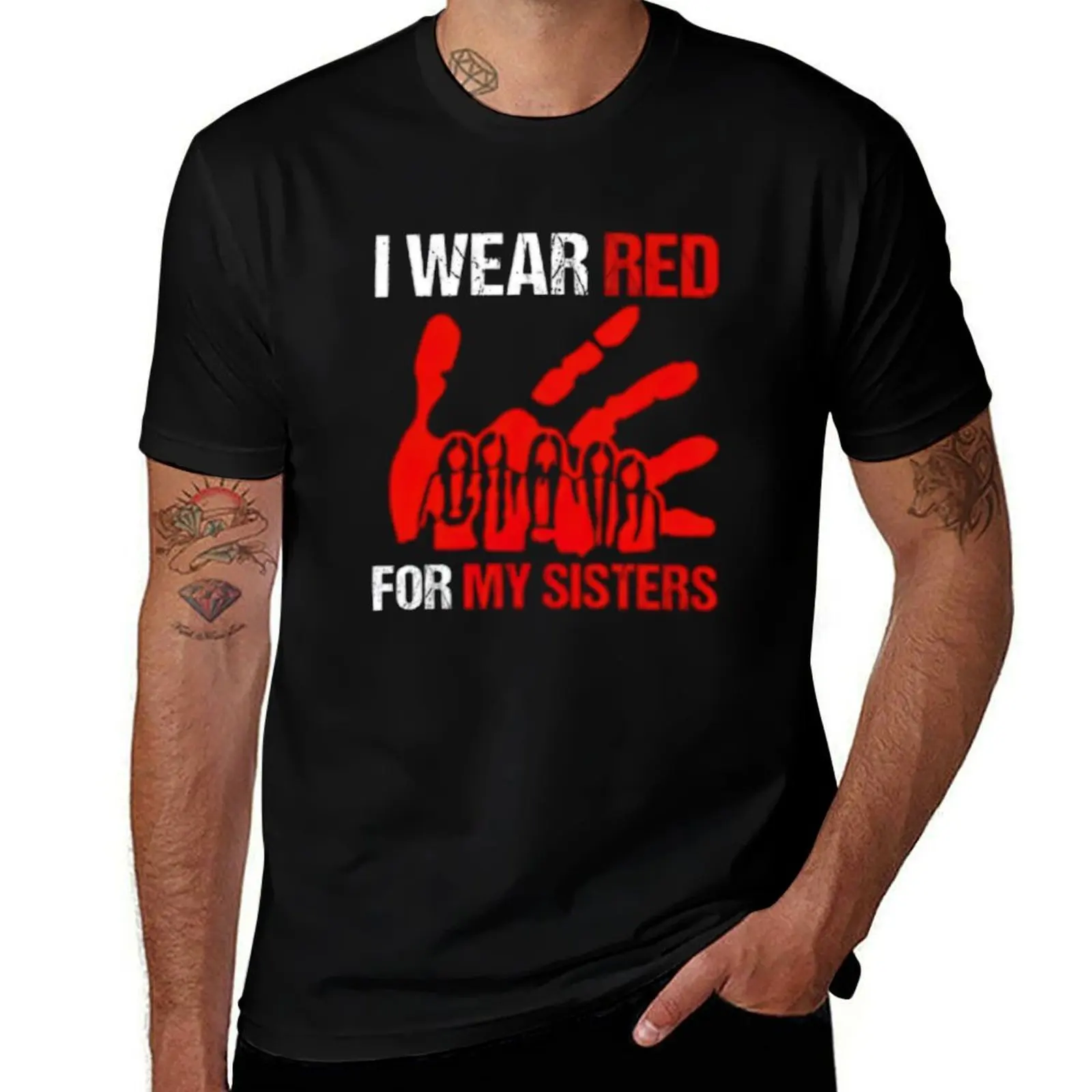 

Red for Sisters T-Shirt Funny t-shirts korean fashion oversize t-shirts man aesthetic clothes men tshirt