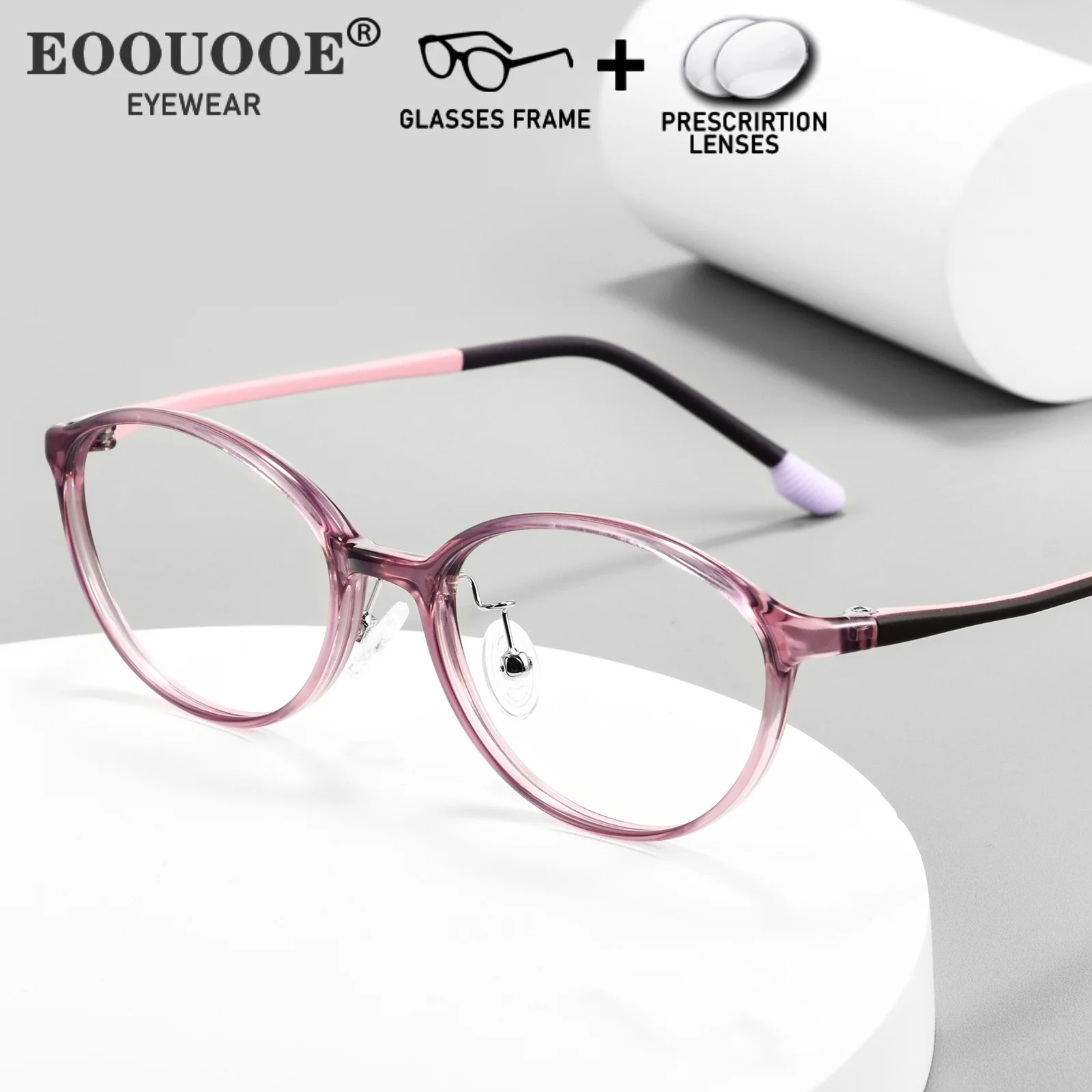 الأطفال والمراهقين نظارات HD وصفة طبية تصفية الضوء الأزرق شبه كروي قصر النظر مد البصر العدسات البيضاوي TR90 نظارات