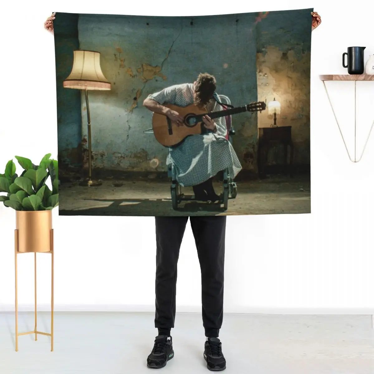 Ren - Hi Ren Throw Blanket Flannels cosplay anime Flannel Fabric Custom christmas decoration Bed linens Blankets