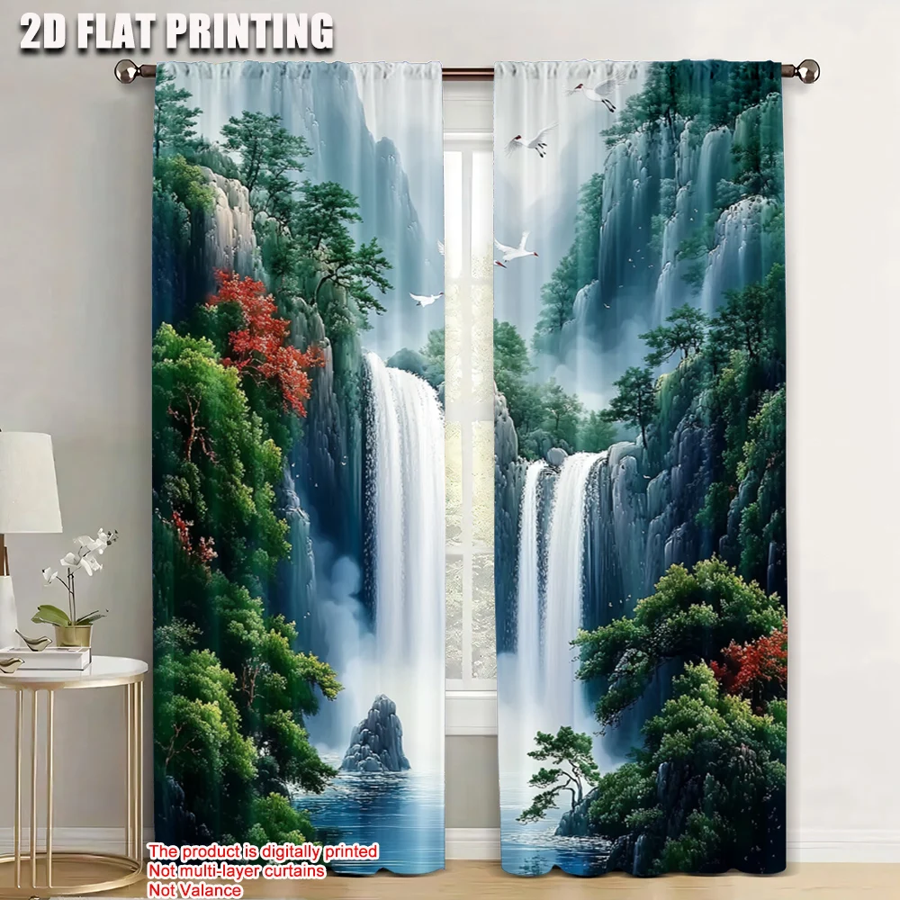 

2pc, Window Drapes falls (4) Light Filter Holiday Decorations for Daily home decoration