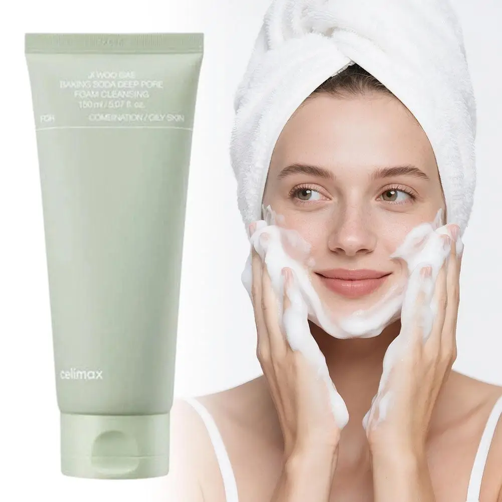 

Celimax Ceramide Baking soda cleansing facial cleanser Double Barrier Repair Technology Deeply Locks Moisture Soothes Dryness