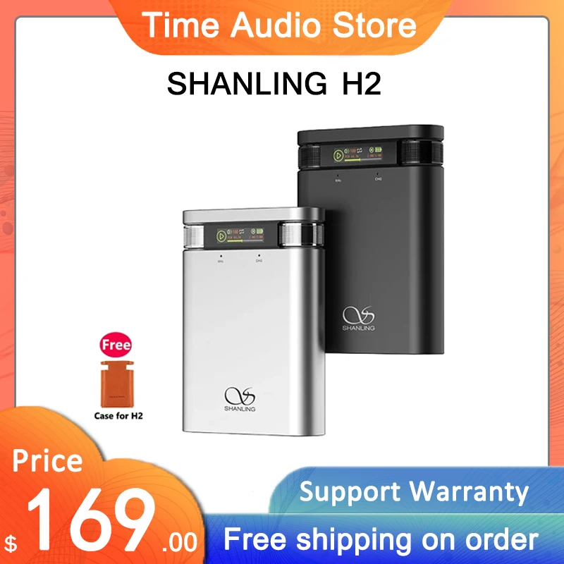 SHANLING H2 Portable USB DAC AMP Hi-Res Audio Bluetooth Headphone Amplifier CS43198 chip LDAC PCM384 DSD256 Local playback
