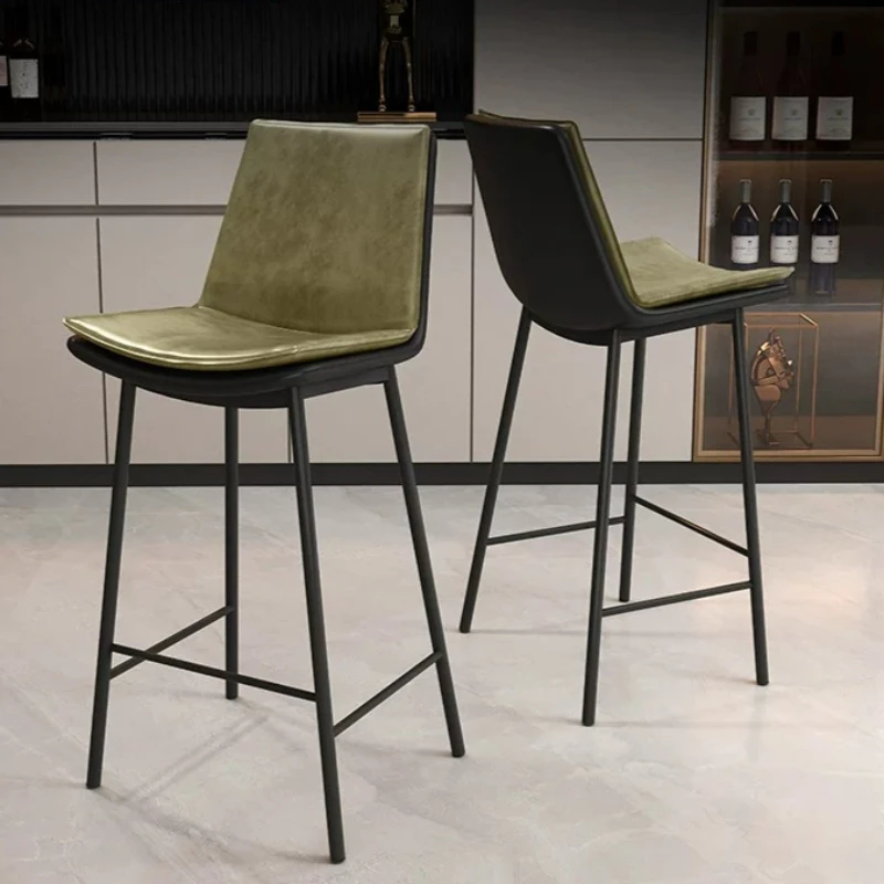 Nordic Metal Bar Chair With Backrest Comfortable Modern Counter Bar Chair Relaxing Indoor Taburetes Para Barra Home Furniture