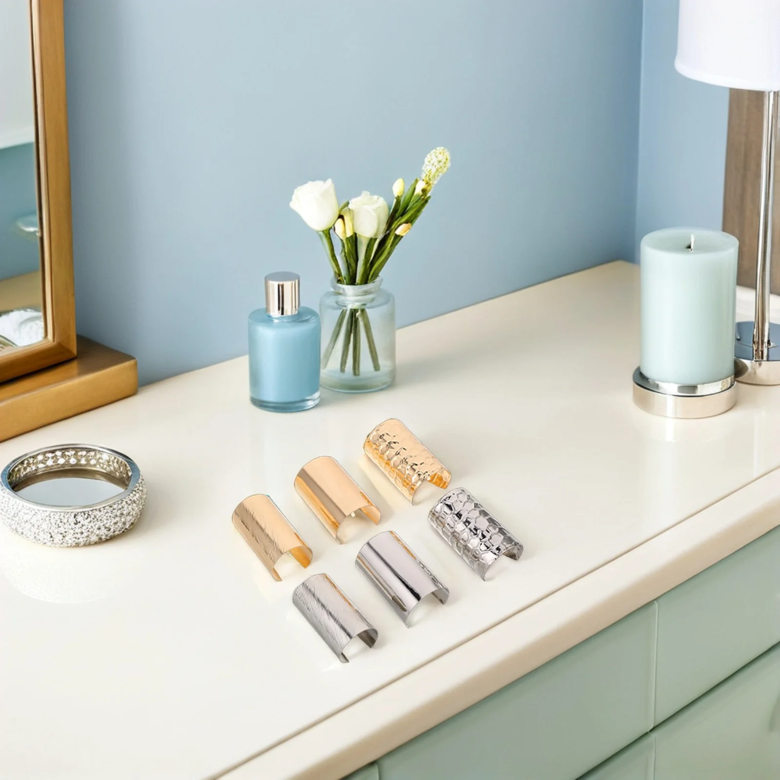 

6pcs Ponytail Clips Metal Alloy Buckles Barrettes For Women High Ponytail Holder Vintage Decorative Cuff Fine Thick Hair Daily