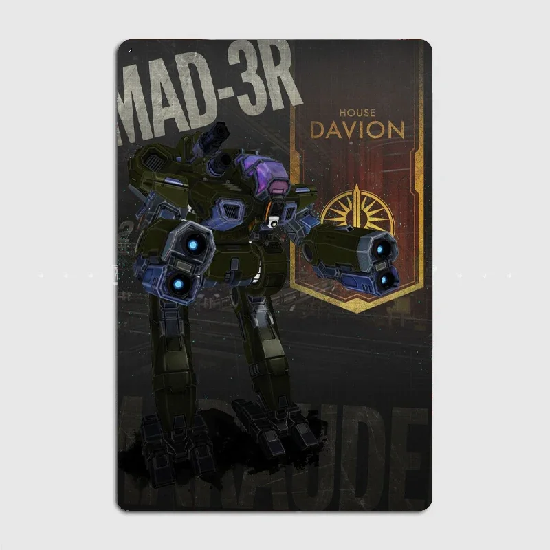 Davion Marauder Metal Plaque Garage Club Wall Plaque Club Home Funny Tin Sign Poster