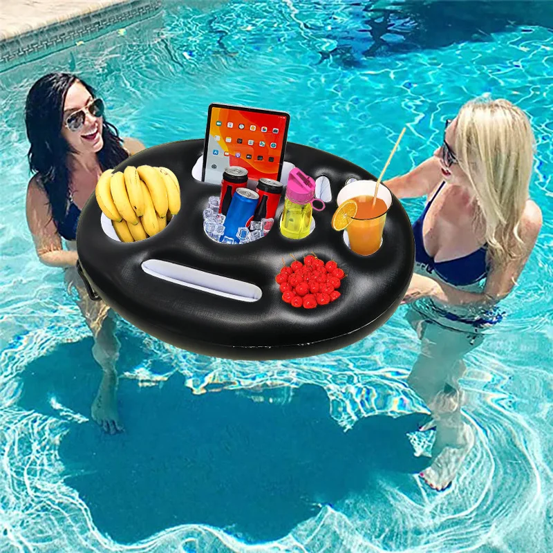 Inflatable Bucket Cup Holder Pool Accessories Beach Summer Swimming Family Party Float Beer Drink Tray Cooler Table Toy