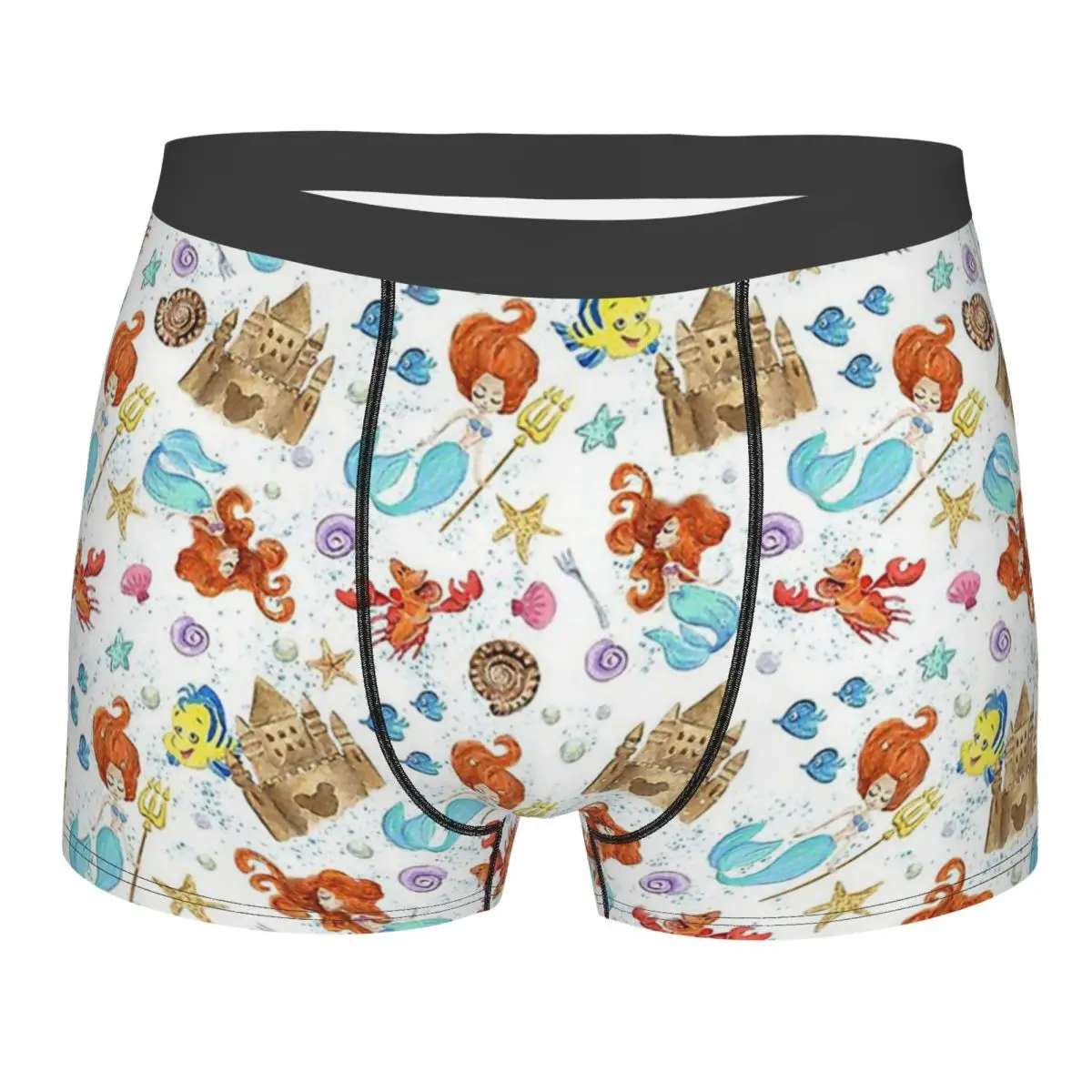 Mermaid Digital Paper Animal Cute Forest Ocean Underpants Homme Panties Men's Underwear Print Shorts Boxer Briefs