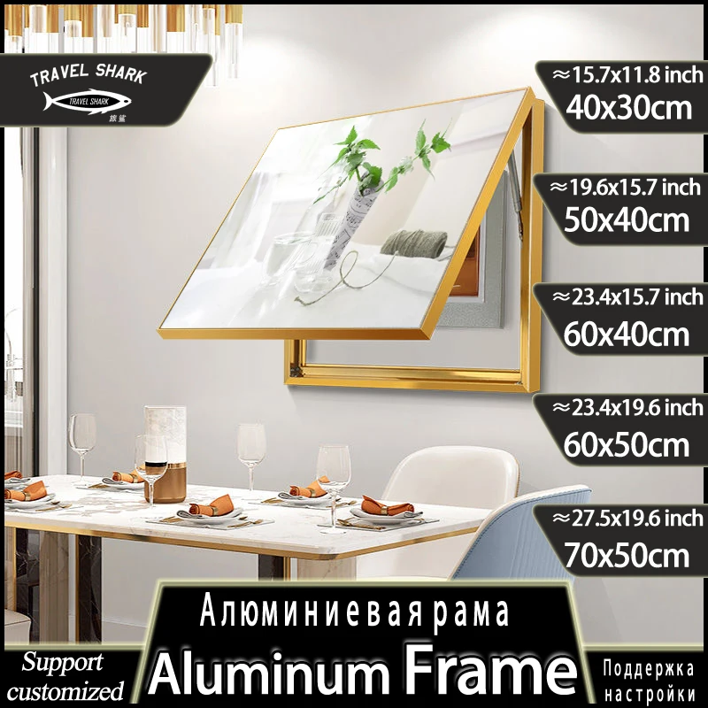 Decoration Hanging Painting of Meter Electric Box Poster Mural Light Luxury Wall Art Restaurant Decor Picture With Metal Frame