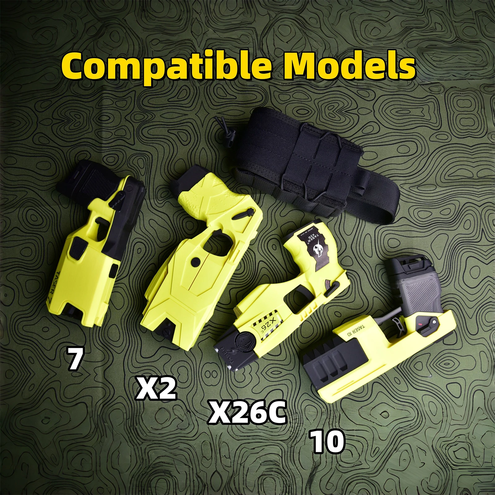 Tactical Universal Taser Holster Elastic Quick Draw Pouch Molle Belt Fast Draw Holder for Hunting Airsoft Equipment