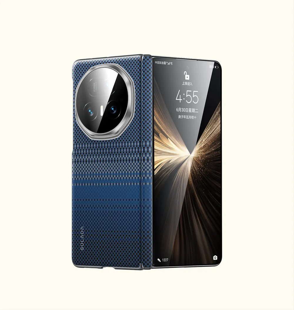 

Роскошный кожаный чехол с тканым узором для Honor Magic V5, задняя крышка с шарниром Magsafe