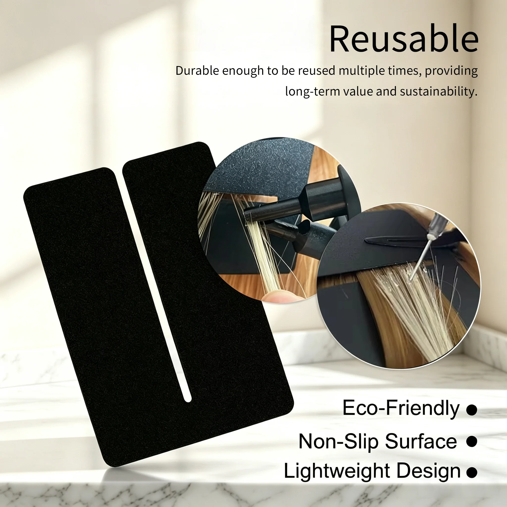 Hair Extension Heat Shield Scalp Protector Sheets Reusable Hot Tool Guard for Hair Extensions Flat Iron Curling Wand Protection