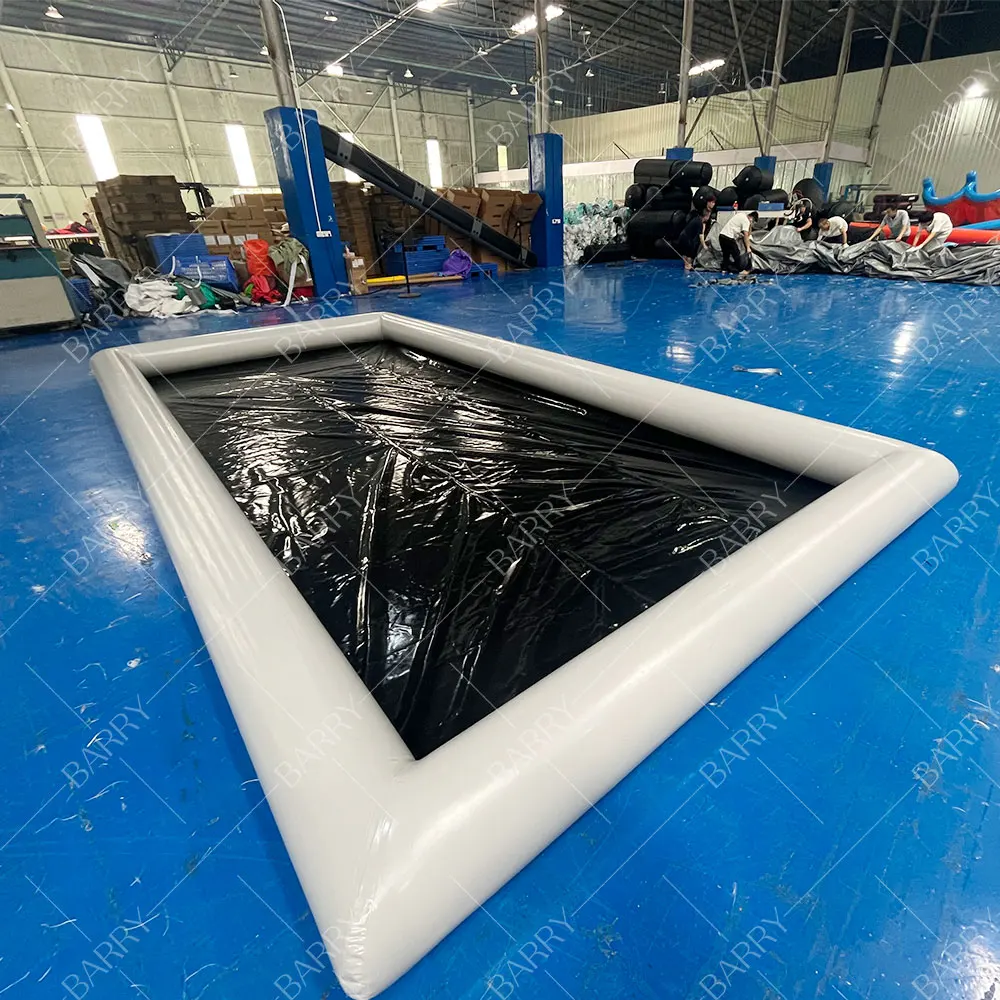 

Eco-Friendly Garage Car Wash Shop Floor Mat Mobile Water Containment Inflatable Mats for Car Wash