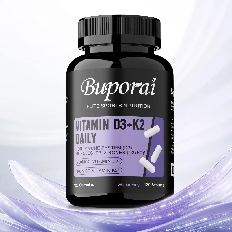 

Vitamin D3 + K2 Daily - Supports Bone, Heart and Immune Health, Blood Circulation, Promotes Digestion and Absorption, Non-GMO