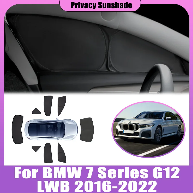 

Privacy Sunshade For BMW 7 Series G12 LWB Saloon 2016-2022 2017 Coverage Anti-UV Sunroof Window Foldable Visor Car Accessories