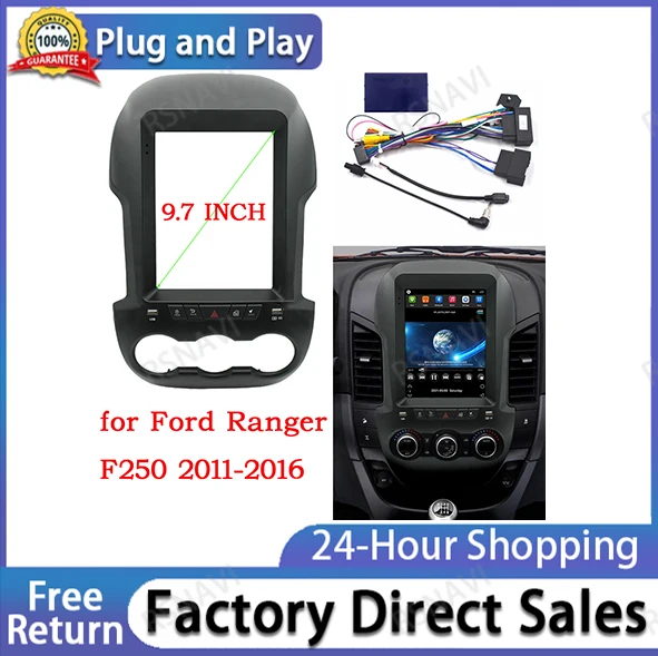 Car Radio Facia frame  For Ford Ranger 2011-2016 F250 Radio Player 9.7 inch car DVD gps navi Panel Dash Kit Frame