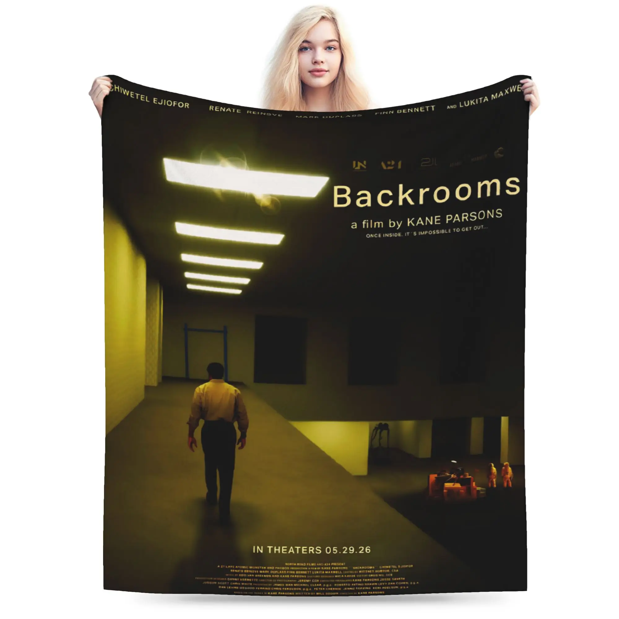 Backrooms Horror Movie 2026 Blanket Multi-size Super Soft Cozy  Throw Blankets for Couch Sofa and Bed