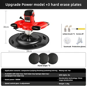 Electric Trow Play Policy Policer Policer Oberflächenpolieren, Zementkaste, Wandverstärkermaschine, Wandpolizeiwerkzeug, 3800W 12 Hauptverkaufsmaschine - №9