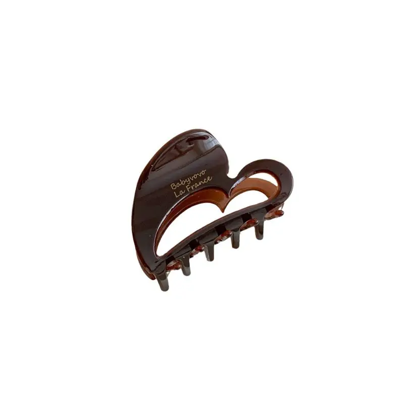 1pc High end chocolate clip with French atmosphere, hair grabbing, back of the head, temperament, quality, retro shark hair clip